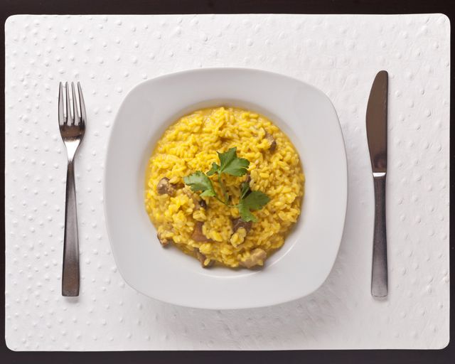 Ризотто с грибами и шафраном