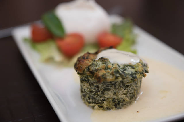 Timbale de Epinarde avec la Fondu de Fromage